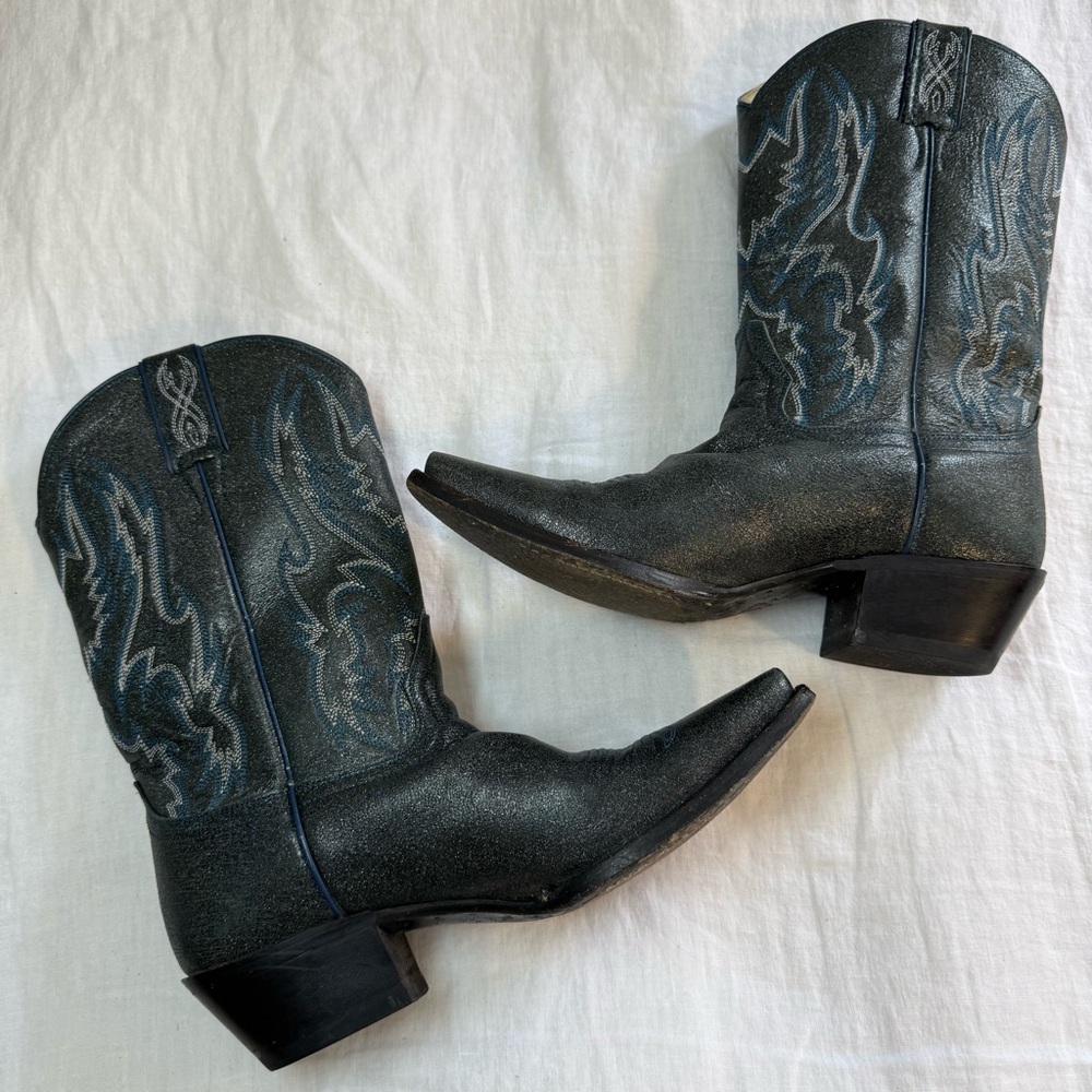 Sonara Double H Glitter Sparkle Embroidered Cowboy Boots